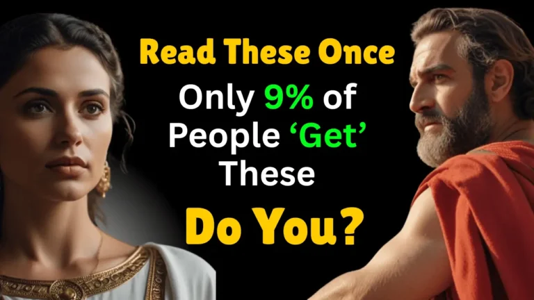 image showing two thoughtful faces on each side of bold text reading ‘Read These Once – Only 9% of People Get These – Do You?’, symbolizing wisdom and reflection