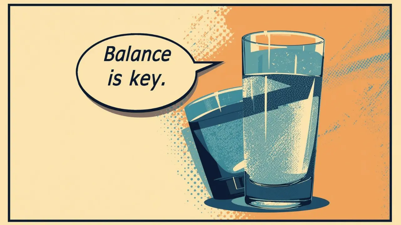 आदत में संतुलन रखने का प्रतीक ग्राफिक