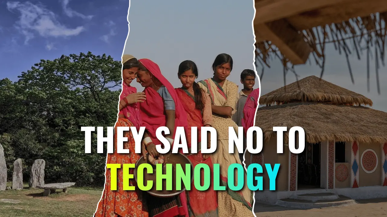 A traditional Indian village where modern technology and mobile networks are limited
