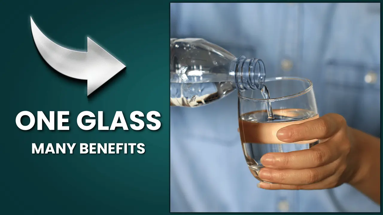 A glass of warm water consumed in the morning on an empty stomach for health benefits