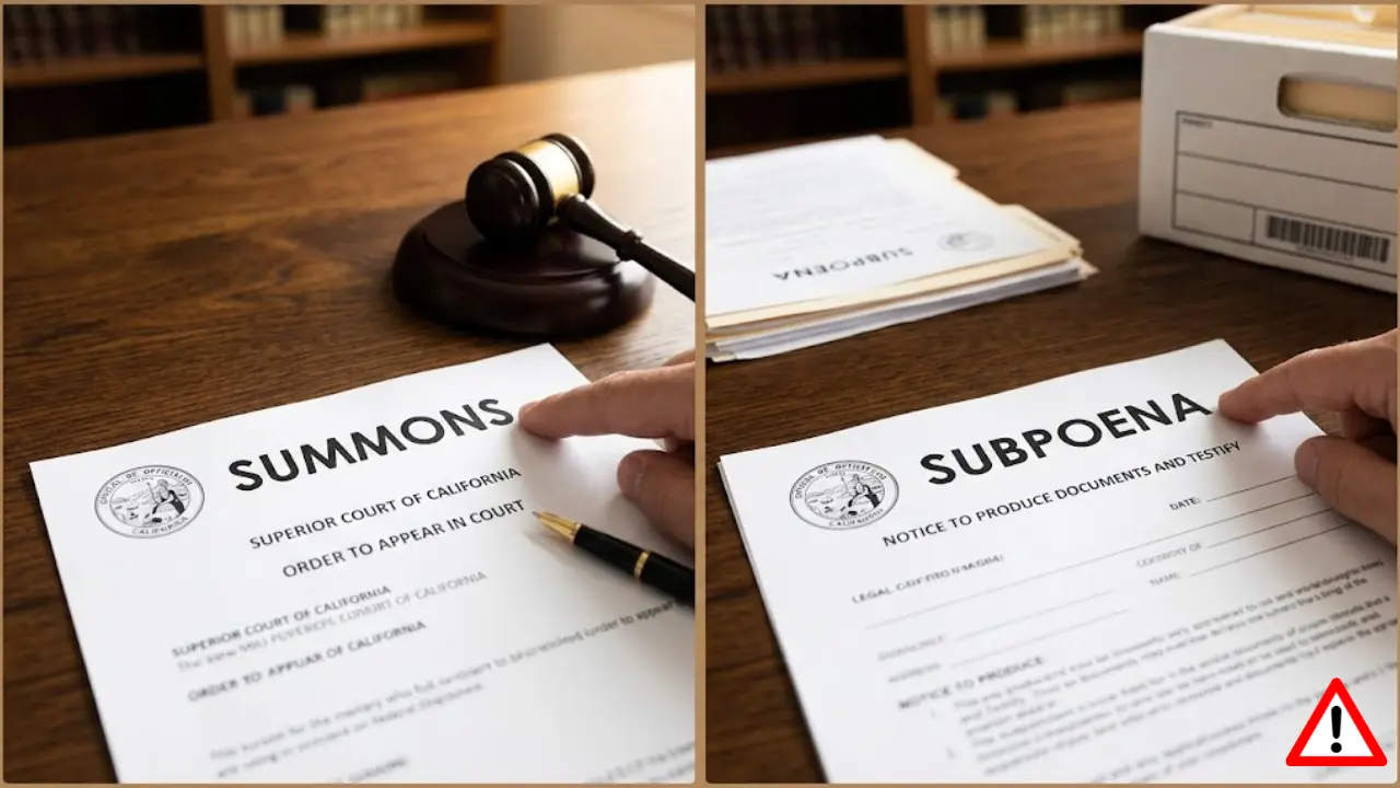 Understand how summons and subpoenas work in U.S. law and why confusing them can lead to serious legal issues.