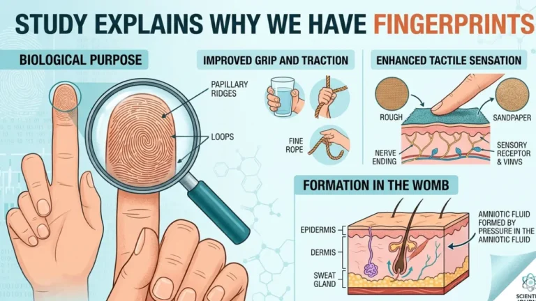 close up of human fingerprint pattern on fingertip showing ridges