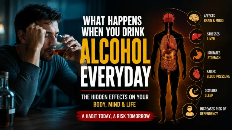 Everyday alcohol use can quietly build health risks. Learn how it affects your liver, sleep, brain, digestion, mood, and daily life in real ways.