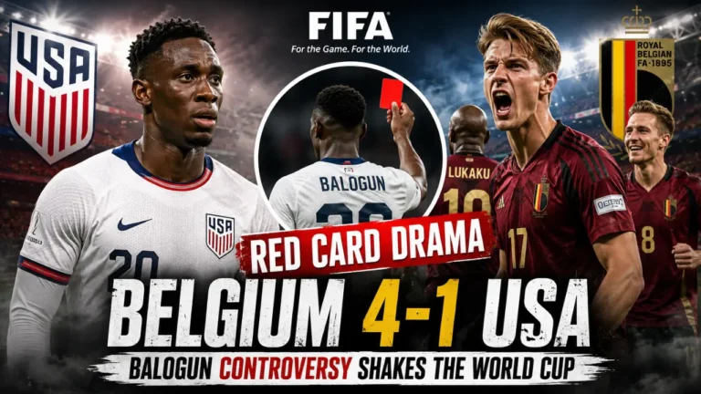 Belgium ended the USA’s World Cup run, while the Balogun controversy showed how quickly football decisions can damage public trust.