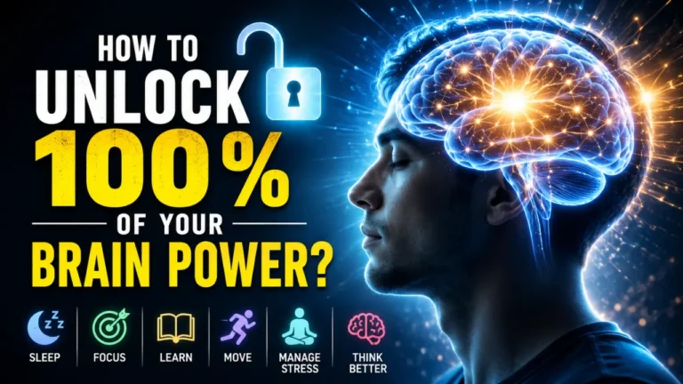 Wondering how to unlock 100% of your brain power? Learn the truth behind the myth and the habits that help your mind work better every day naturally.