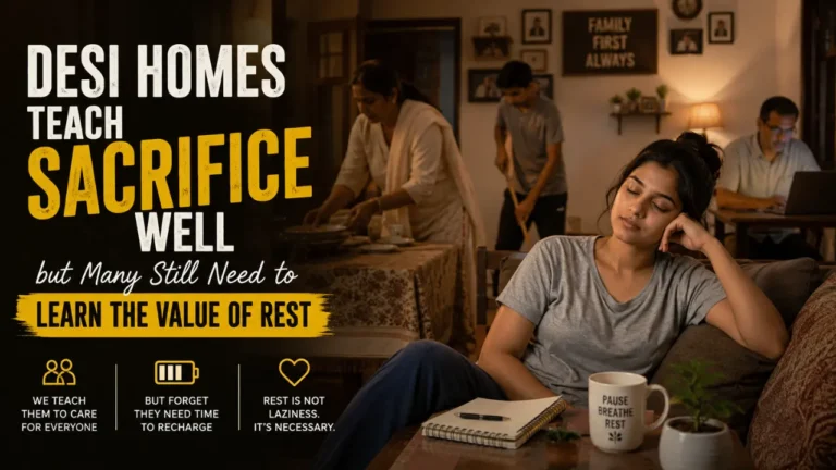 Indian family culture often respects sacrifice but ignores rest. Learn why tired people need recovery, not shame, pressure, or guilt from family.