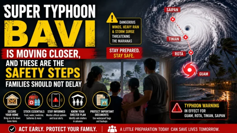Super Typhoon Bavi could make travel, power and coastal areas unsafe. Here is a practical guide to prepare before the storm arrives.